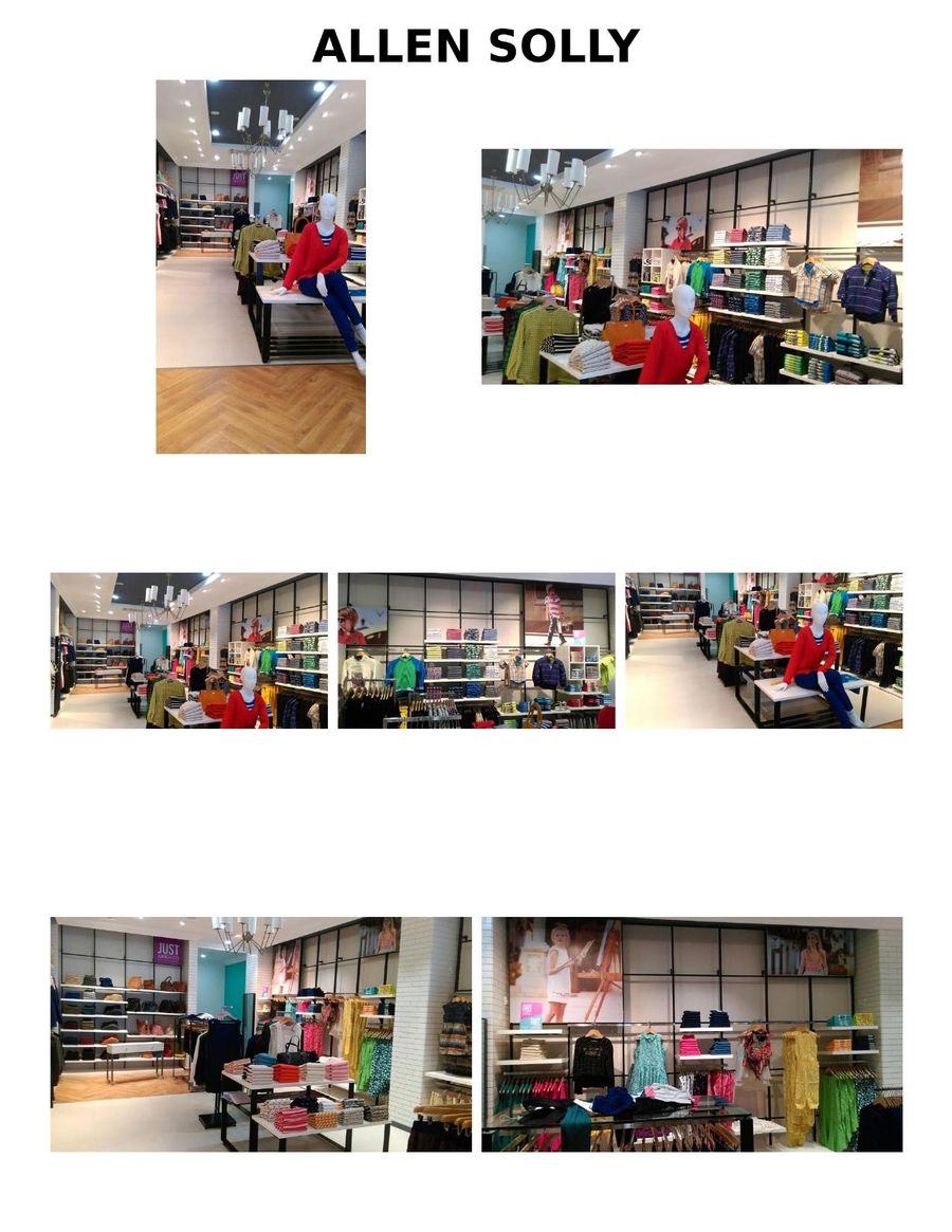 Allen Solly retail store fixture system designed and installed by Avinya Furnitures