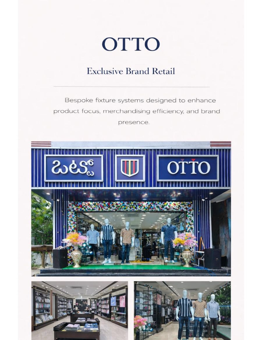 OTTO exclusive brand retail storefront and interiors by Avinya Furnitures